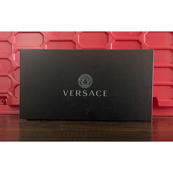 NIB Versace La Greca Chain Slide Sandal Black Slides Rubber Shoes Size 47/13 main image 6